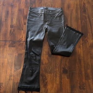 RtA Black 100% Lambskin Leather Pants - Size 26 - Pristine Condition